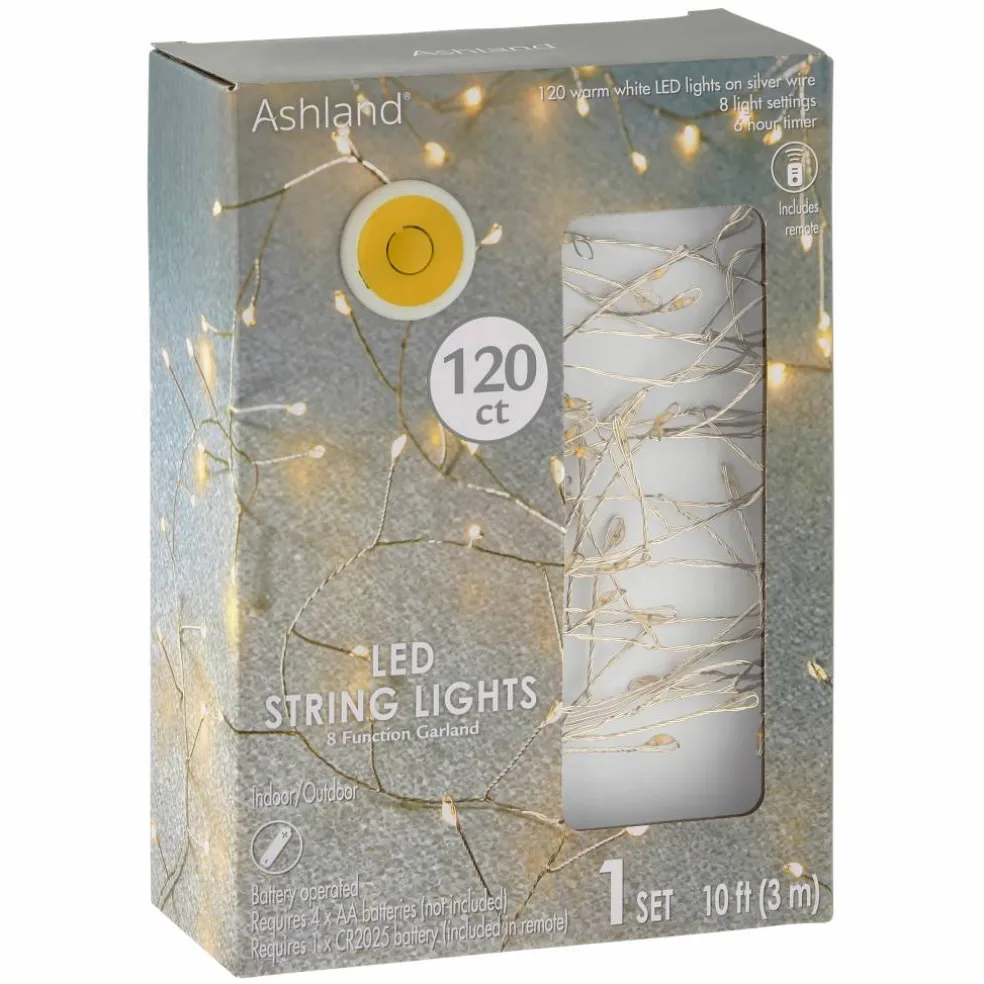 120ct. Warm White LED String Lights Garland by Ashland®
