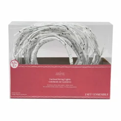 64ct. Warm White Led White Branch Garland String Lights by Ashland®