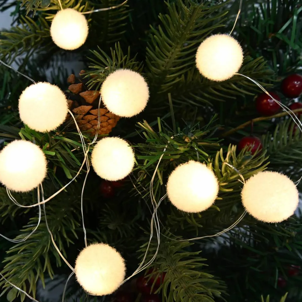 12ct. Warm White LED White Fuzzy String Lights by Ashland®