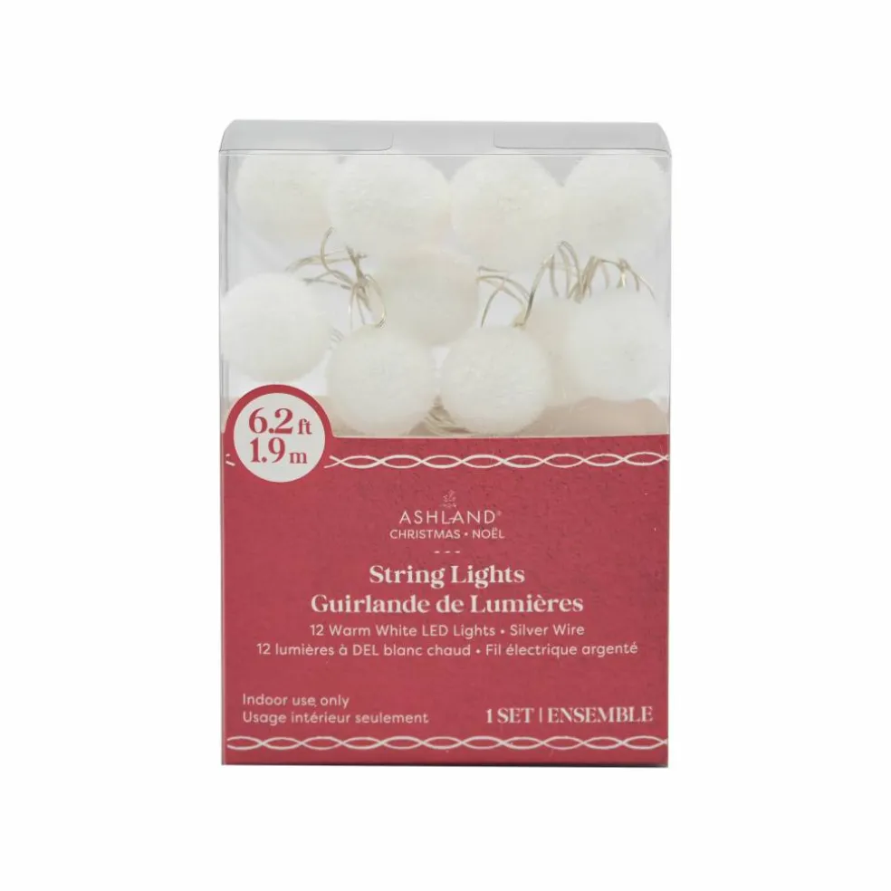 12ct. Warm White LED White Fuzzy String Lights by Ashland®