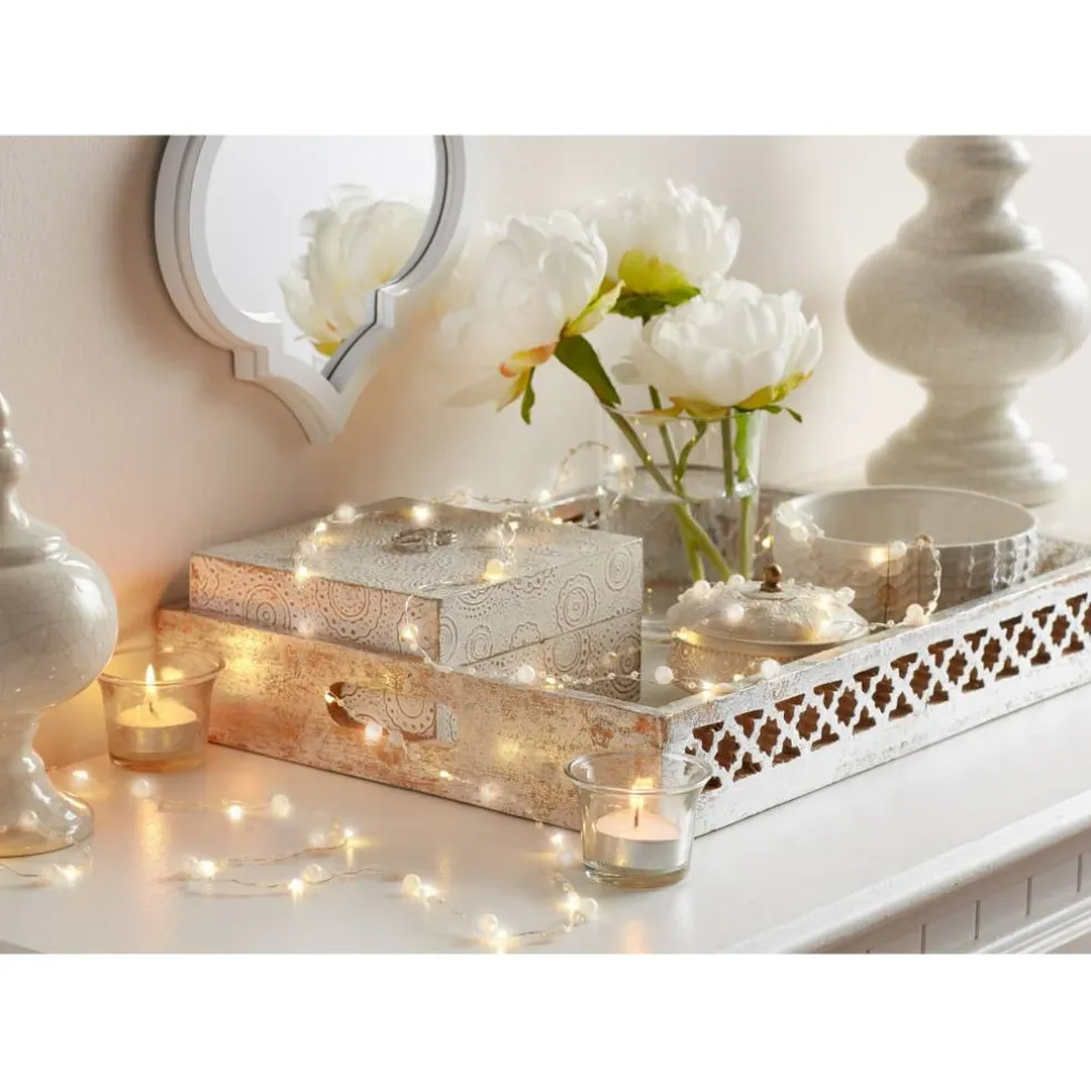 40ct. Warm White Pearl LED String Lights by Ashland®