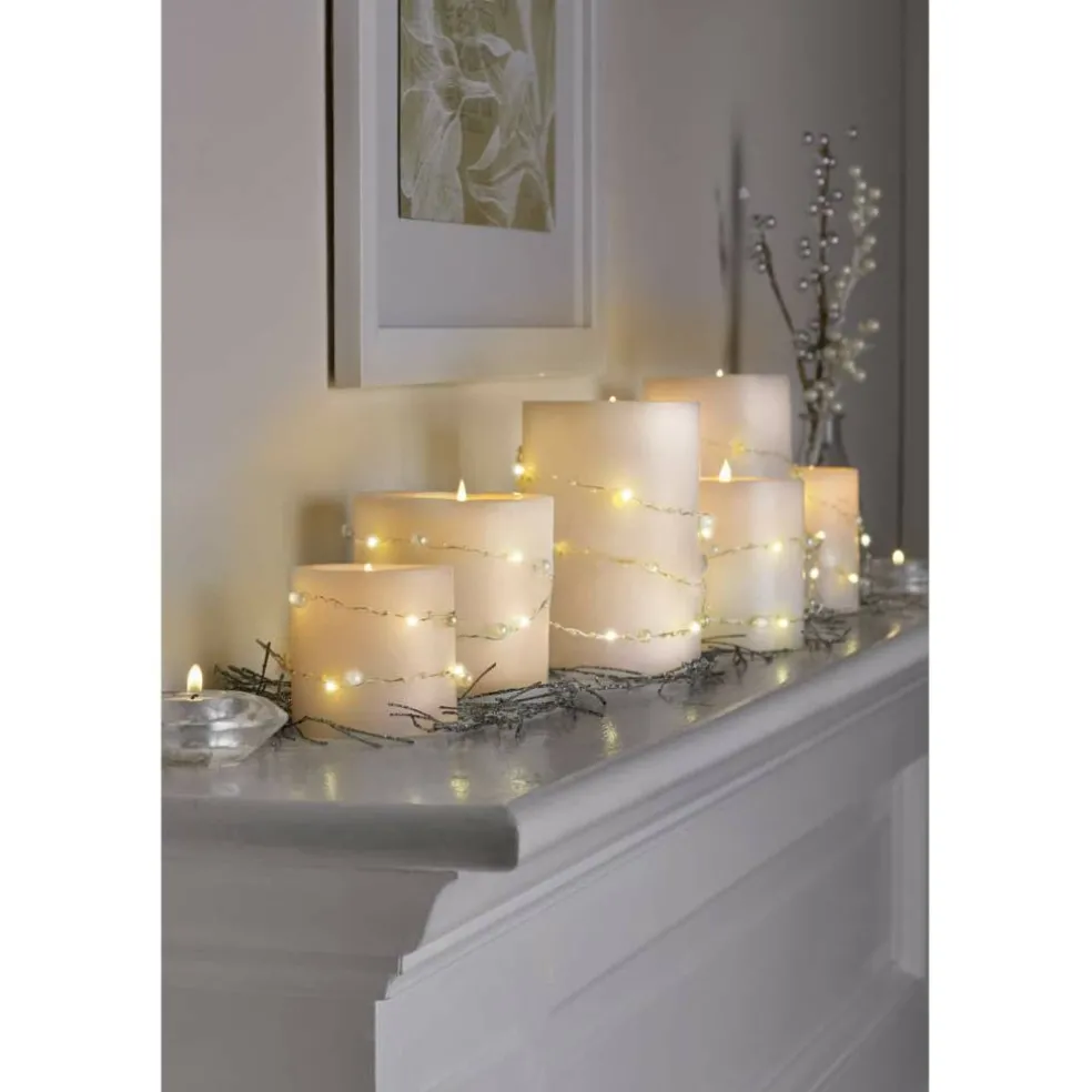 40ct. Warm White Pearl LED String Lights by Ashland®