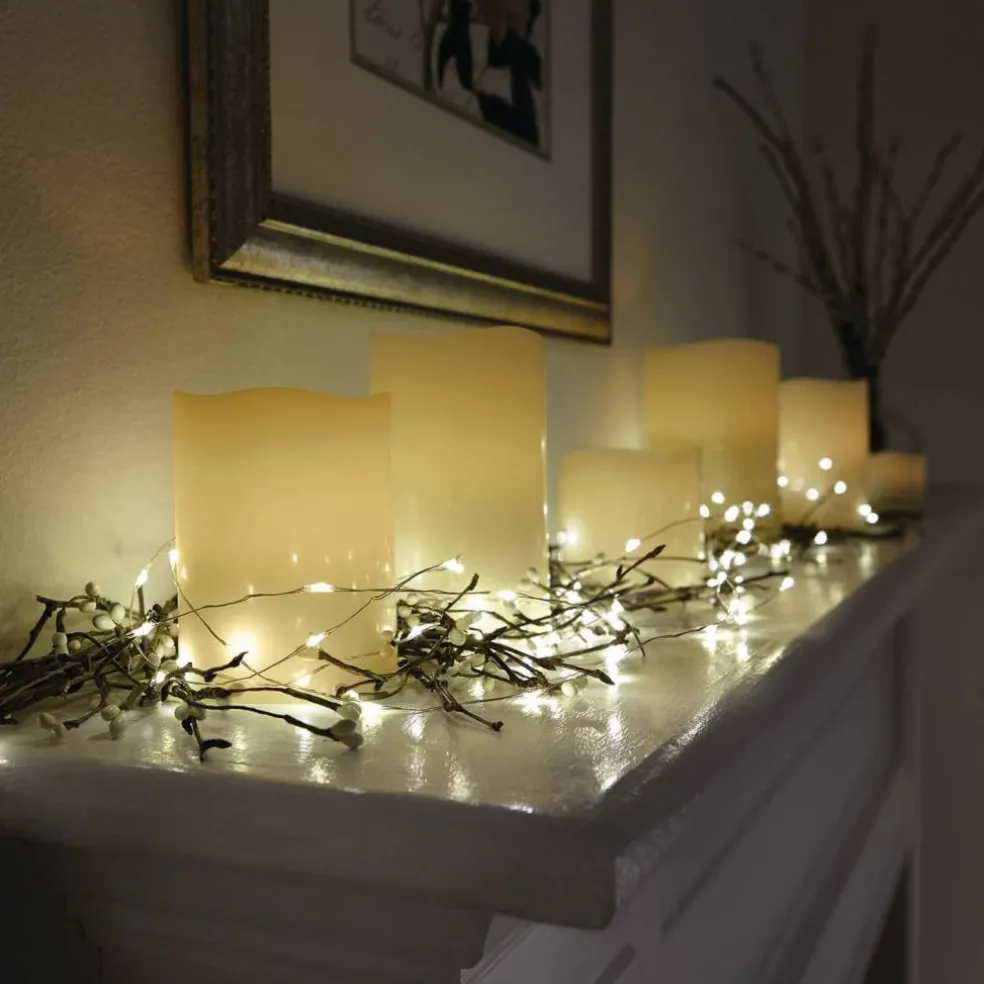 40ct. Warm White Silver Wire LED String Lights by Ashland®