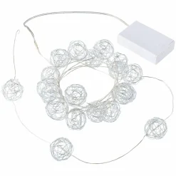 20ct. Warm White Wire Ball LED String Lights by Ashlandâ„¢