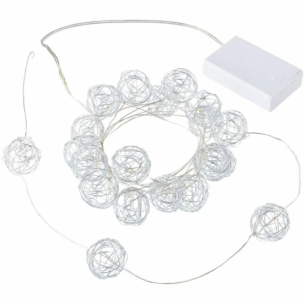20ct. Warm White Wire Ball LED String Lights by Ashland™