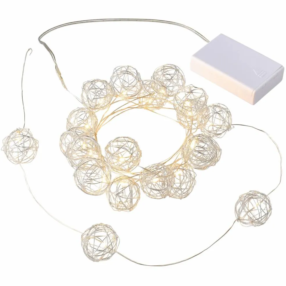 20ct. Warm White Wire Ball LED String Lights by Ashland™