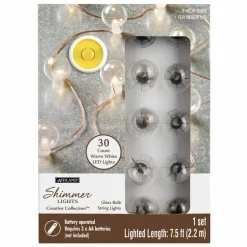 30ct. White LED String Lights by Ashland™