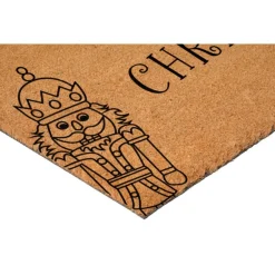 Curly Christmas Nutcracker Doormat