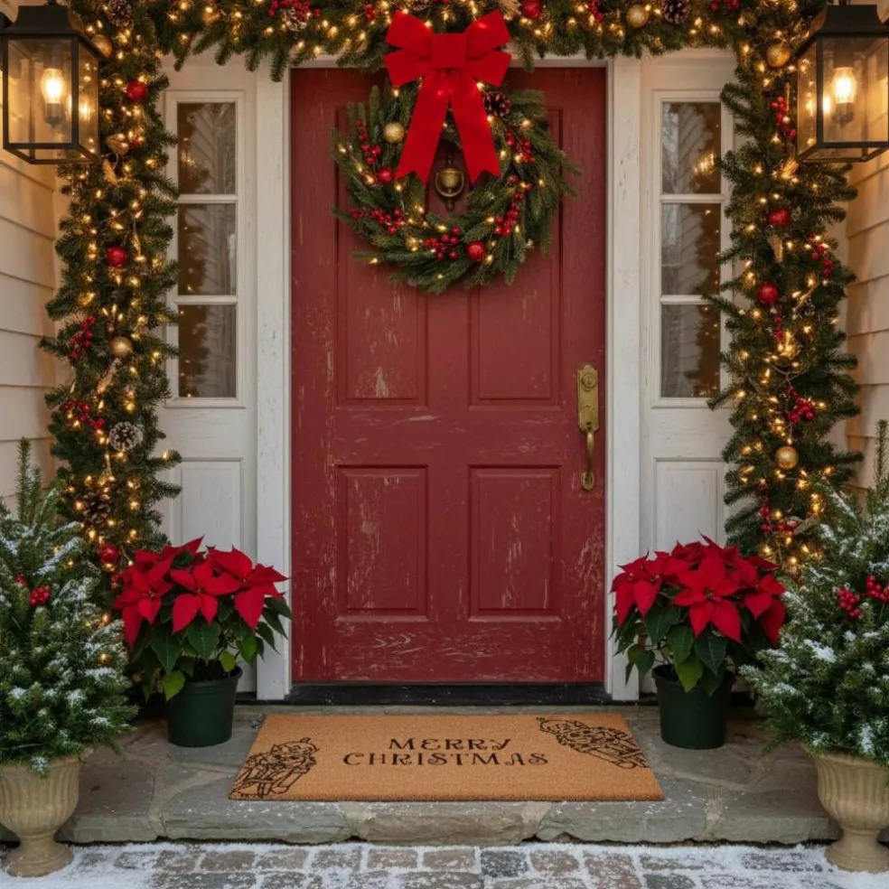 Curly Christmas Nutcracker Doormat