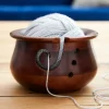 Curvy Sheesham Yarn Bowl By Loops & Threads™