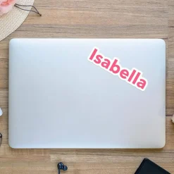 Custom Name Stickers for Water Bottles, Personalized Waterproof Vinyl Name Labels for Cups, Tumblers, Helmets, Laptops, Cars & Daycare, Dishwasher Safe Custom Decals (6 Pack)