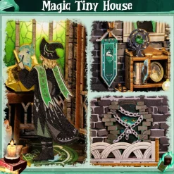 CUTEBEEĀ® Book Nook Kit Darkness Common Room DIY Miniature House Shelf Insert Decor Diorama Kit