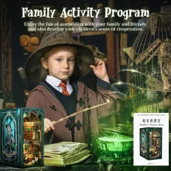 CUTEBEE® Book Nook Kit Darkness Common Room DIY Miniature House Shelf Insert Decor Diorama Kit