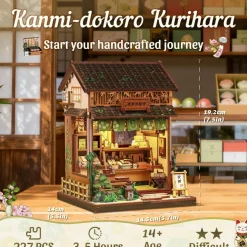CUTEBEEĀ® Book Nook Kit Kanmi-dokoro Kurihara DIY Miniature House Shelf Insert Diorama