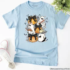 Cute Ghost Teacher Halloween T-Shirt, Retro Boo Spooky School Tee
