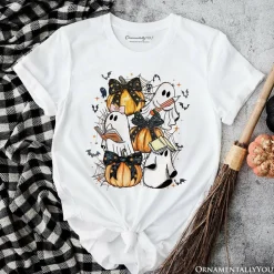 Cute Ghost Teacher Halloween T-Shirt, Retro Boo Spooky School Tee