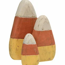 CWI Gifts Wooden Candy Corn Shelf Sitters 3/Set, Multi