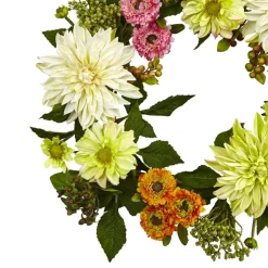 22” Dahlia & Mum Wreath