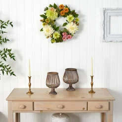 22” Dahlia & Mum Wreath