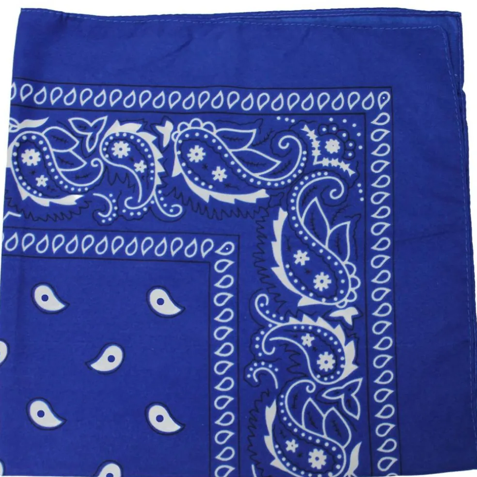Daily Basic Bulk Lot Polyester XL Multi-Purpose Bandana - Paisley and Solid - Pack of 200