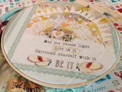 Darice Quilting-Slow Mindful Stitching-Embroidery Hoop 10" Wood Round 1 pc