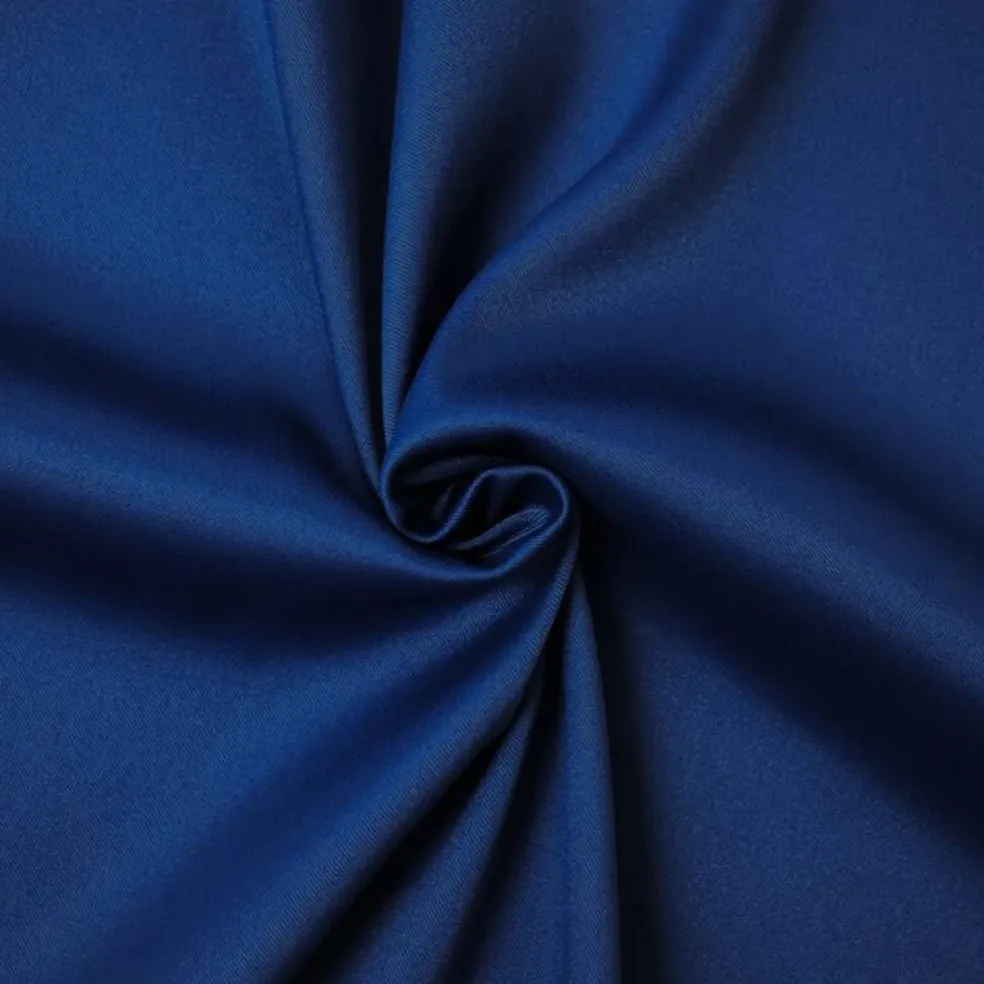 Dark Blue Poly Spandex Stretch Solid Stretch Lamour Woven Fabric By the Yard