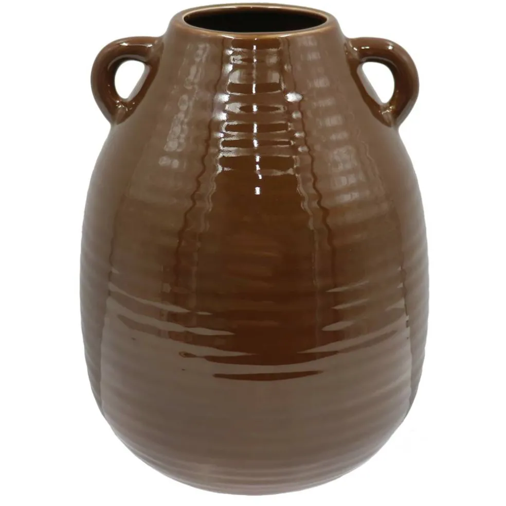 Dark Brown Ceramic Vase Tabletop Décor by Ashland®