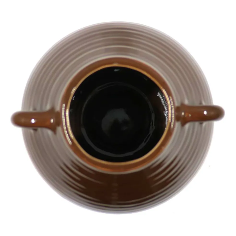 Dark Brown Ceramic Vase Tabletop Décor by Ashland®