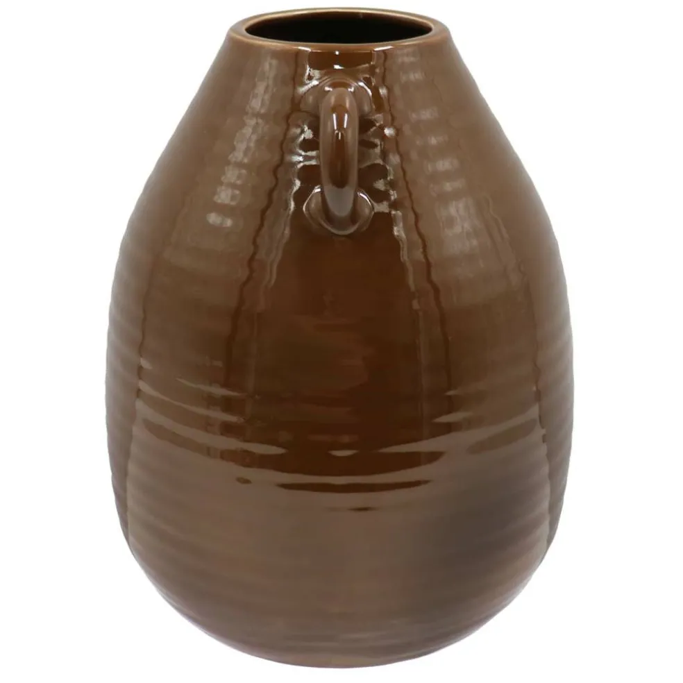 Dark Brown Ceramic Vase Tabletop Décor by Ashland®