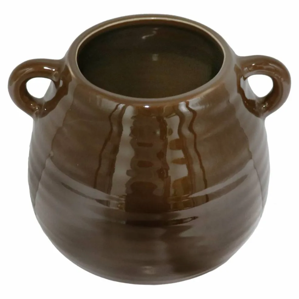 Dark Brown Ceramic Vase Tabletop Décor by Ashland®