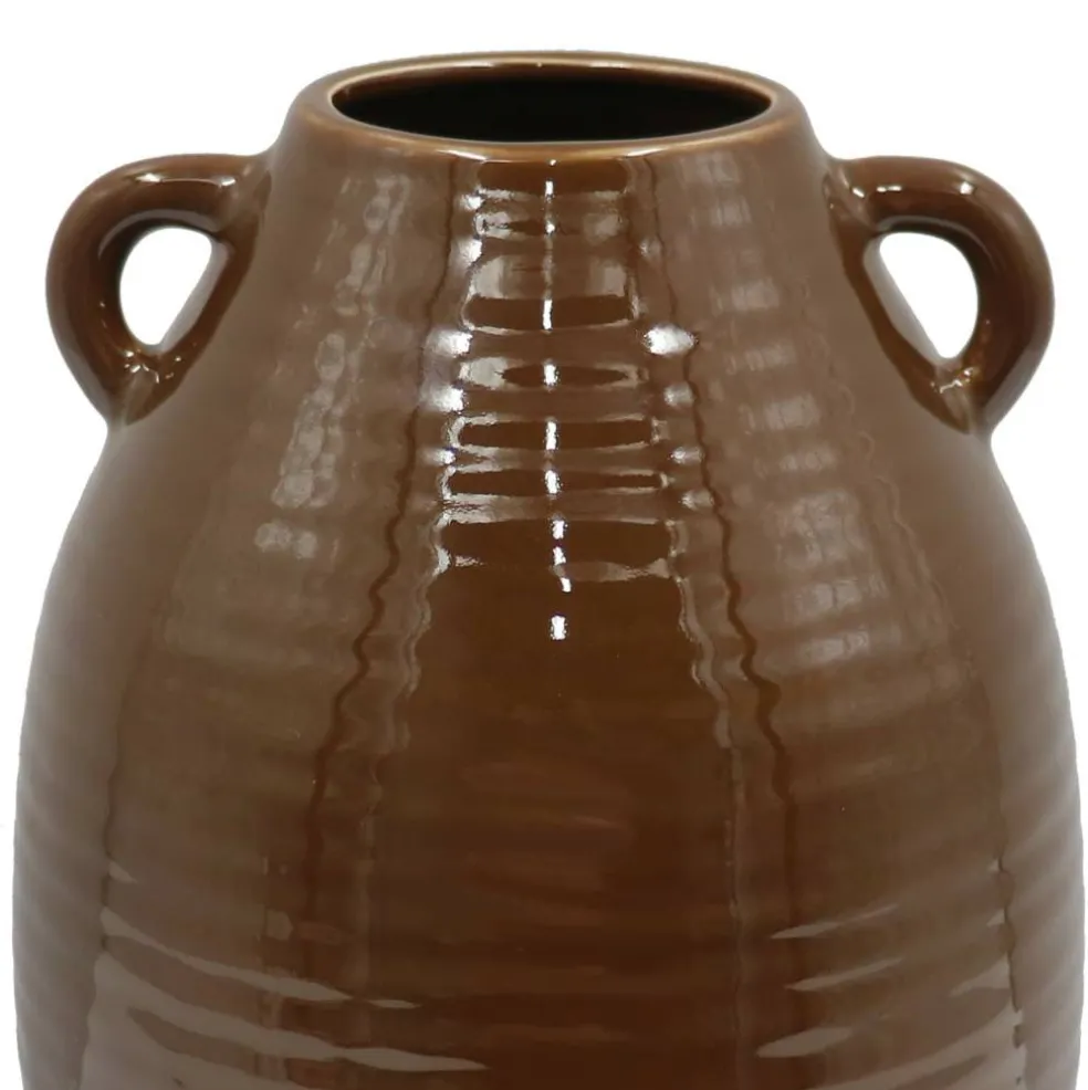Dark Brown Ceramic Vase Tabletop Décor by Ashland®