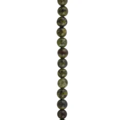 Dark Green & Red Dragon Blood Round Beads by Bead Landing™
