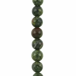 Dark Green & Red Dragon Blood Round Beads by Bead Landing™