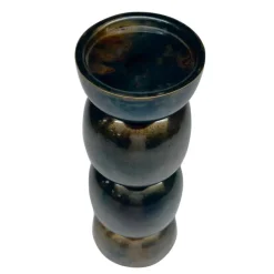 Dark Iridescent Metal Pillar Candle Holder by Ashland®