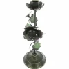 13" Dark Metal Rose Taper Candle Holder by Ashland®