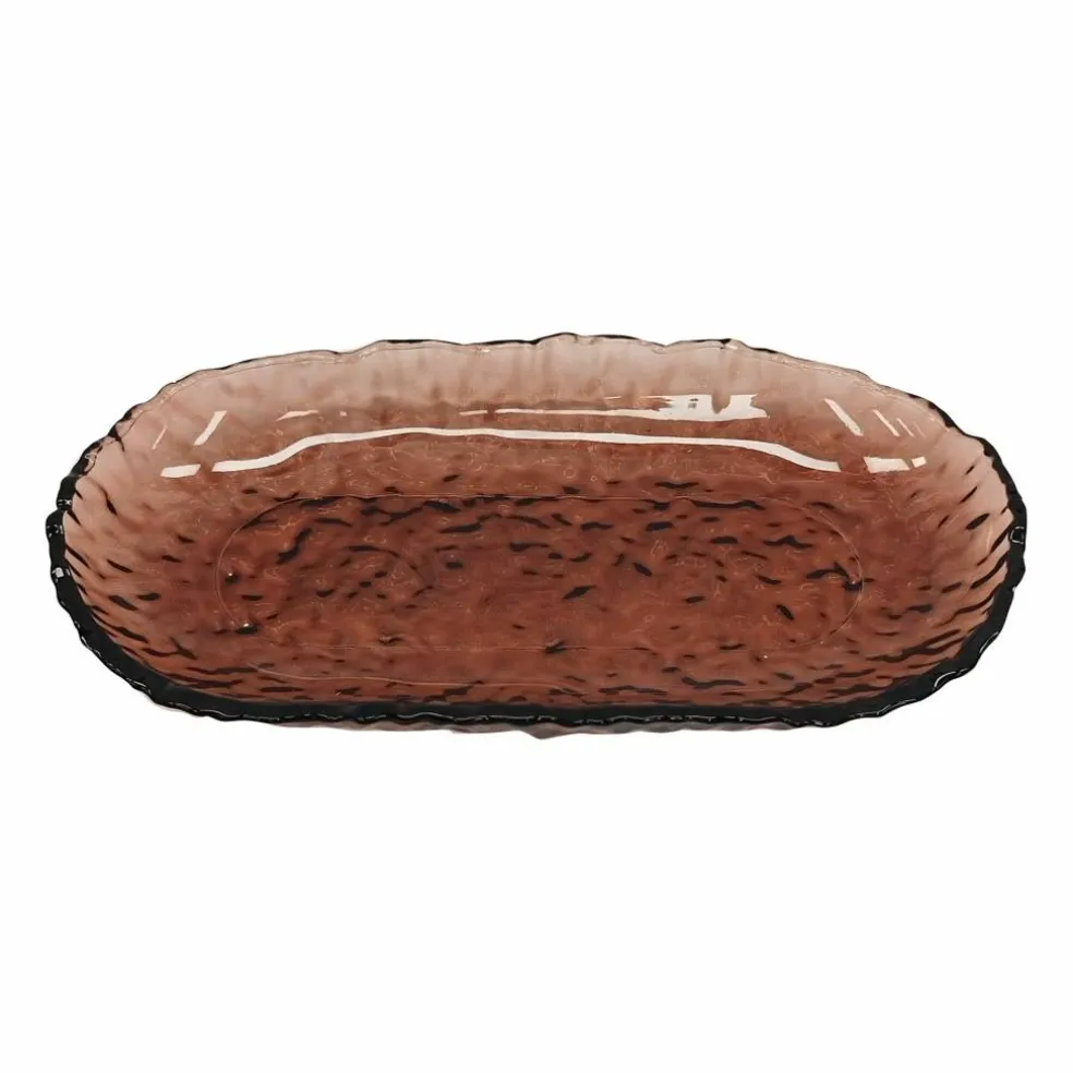 8.75" Dark Pink Glass Tray by Ashland®
