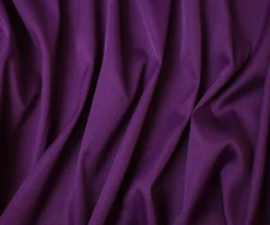 Dark Purple Poly Spandex Solid Stretch Lamour Woven Fabric By the Yard