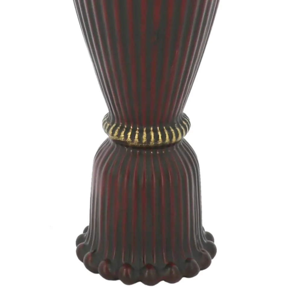 8.25" Dark Red Fluted Glass Taper Candle Holder by Ashland®