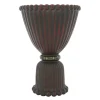 4" Dark Red Fluted Taper Candle Holder by Ashland®