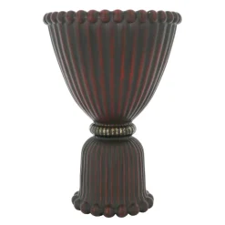 4" Dark Red Fluted Taper Candle Holder by Ashland®