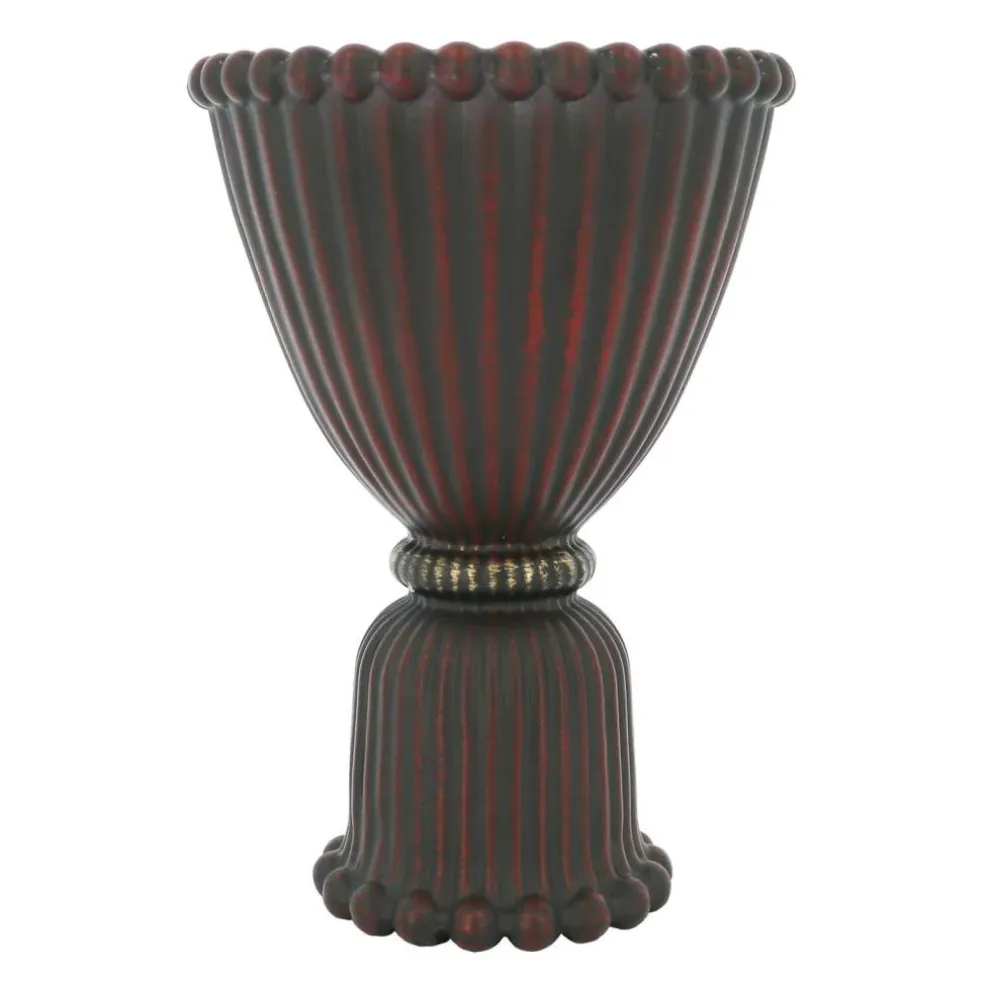 4" Dark Red Fluted Taper Candle Holder by Ashland®