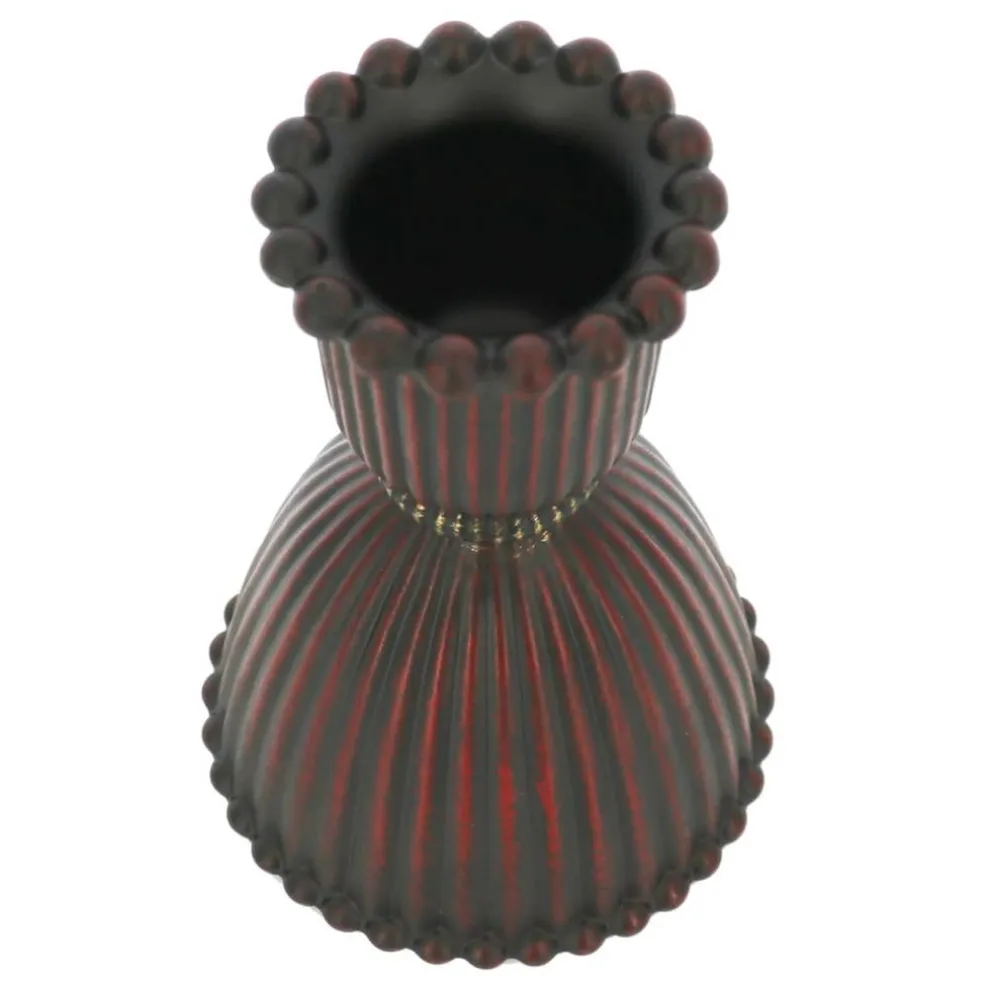 4" Dark Red Fluted Taper Candle Holder by Ashland®