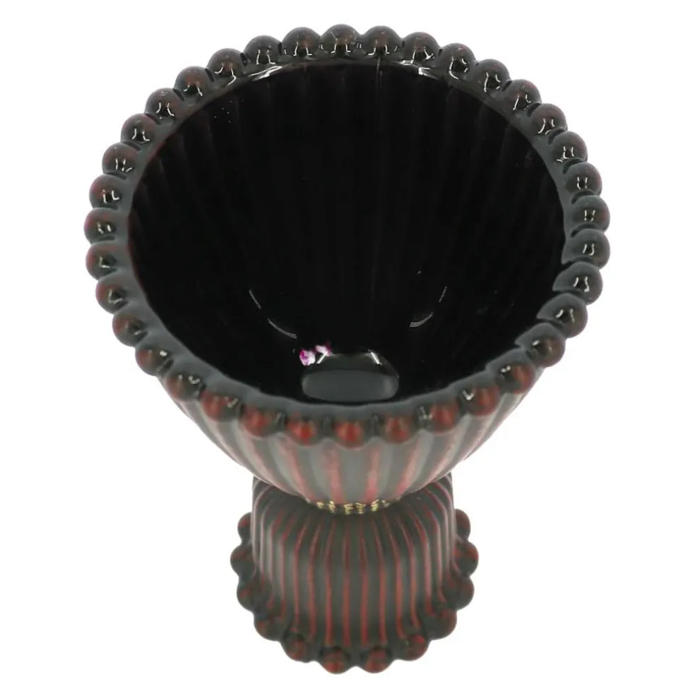 4" Dark Red Fluted Taper Candle Holder by Ashland®