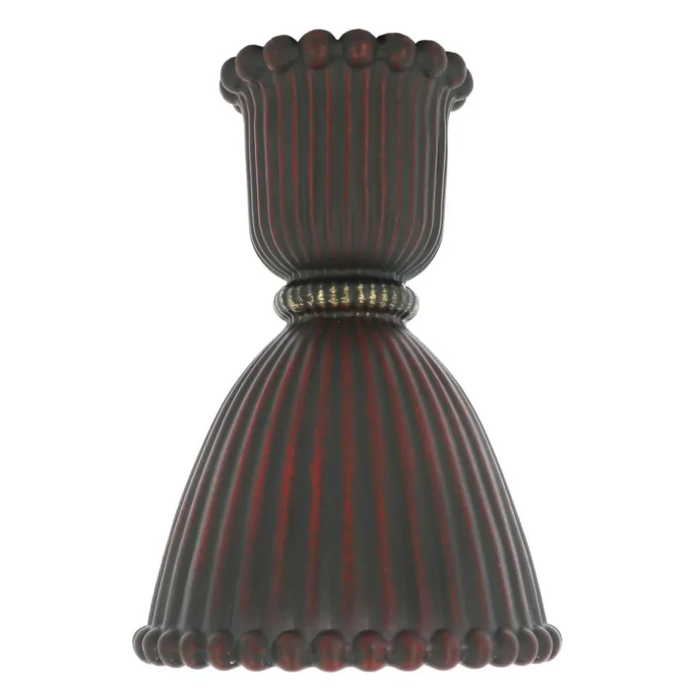 4" Dark Red Fluted Taper Candle Holder by Ashland®