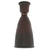 6.25" Dark Red Fluted Taper Candle Holder by Ashland®