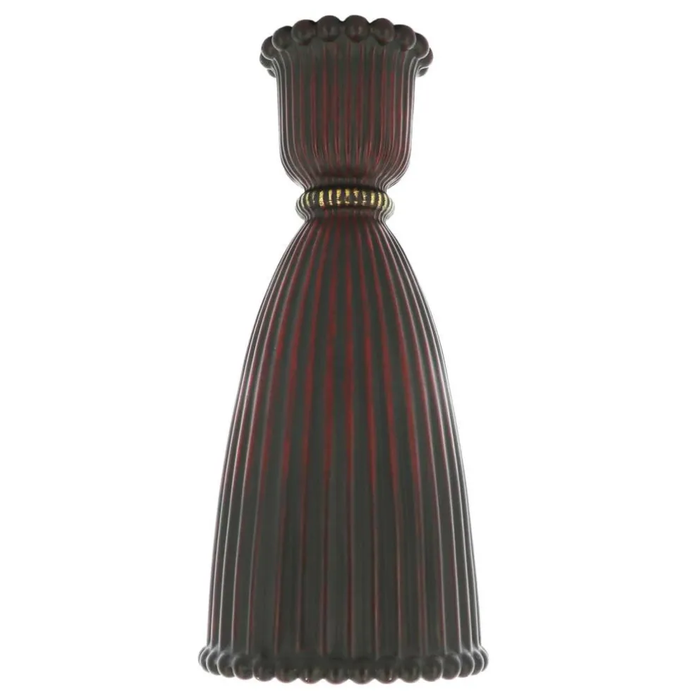 6.25" Dark Red Fluted Taper Candle Holder by Ashland®