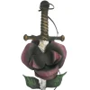 10.75" Dark Sword-Pierced Rose Metal Tabletop Accent by Ashland®