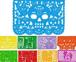 Day of the Dead Papel Picado - Paper (4 Pack), Exclusive Designs