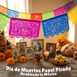 Day of the Dead Papel Picado - Paper (4 Pack), Exclusive Designs