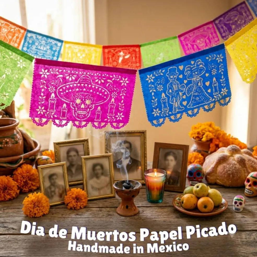 Day of the Dead Papel Picado - Paper (4 Pack), Exclusive Designs